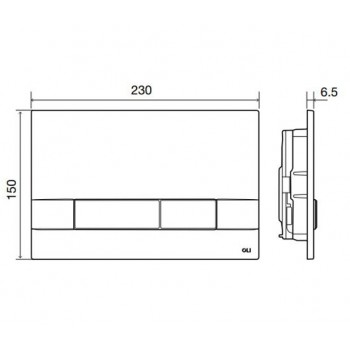 Клавіша змиву Oli Narrow 152940