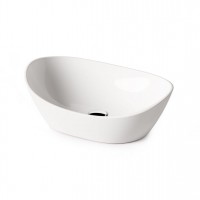 Умывальник на столешницу PAA Amore, литый камень, 60х37, Glossy Alpine White (IAMO_00)