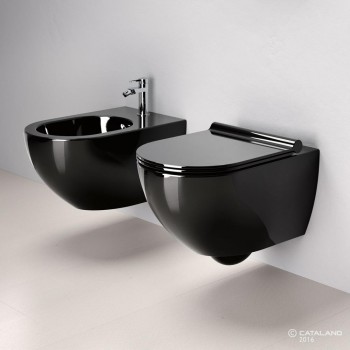 Біде підвісне Catalano Sfera з набором фіксаторів, чорний матовий (1BSF54NS / 5KFST00) /новий артикул 1BSF54NS_9056060000/