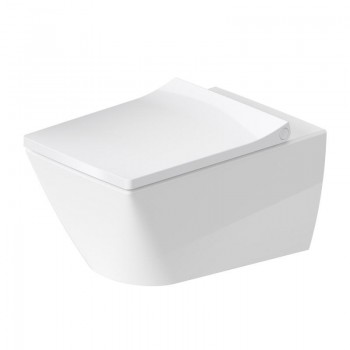 Унітаз підвісний з кришкою Duravit Viu Rimless, 57x37 (2511090000 0021190000)