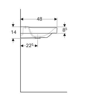 Geberit Xeno2 500.533.01.1 Раковина 90 см.