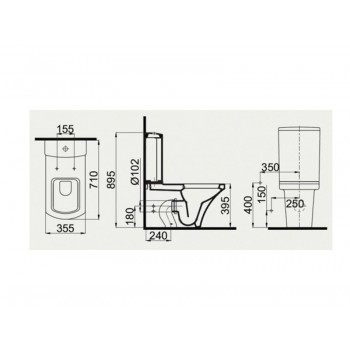 Idevit Vega SETK2804-0306-001-1-6200 Унітаз компакт