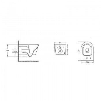 Унитаз подвесной Qtap Jay безободковый Ultra Quiet с сиденьем Soft-close QT07335177W
