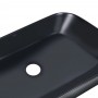 Комплект Qtap Scorpio: Раковина накладная прямоугольная 550х390х120 мм Matt Black + Донный клапан PU03