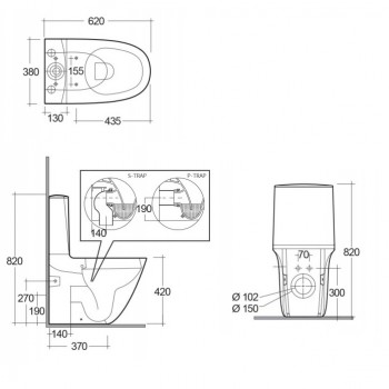 Rak Ceramics Sensation SENWC1146AWHA Унитаз напольный