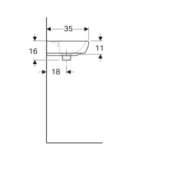 Раковина Geberit Smyle Square 500.322.01.7 45 см.
