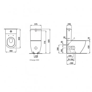 Унитаз компакт Laufen Pro H8679530009701 SLIM Soft Close