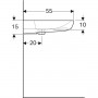 Geberit Selnova 500.292.01.1 Раковина (65 см.)