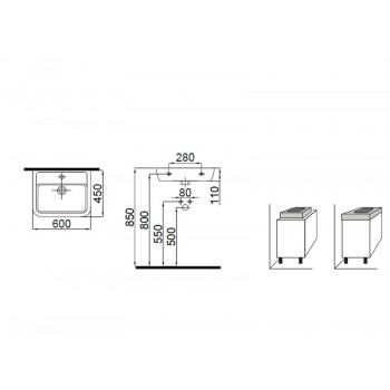 Idevit Halley 3201-0455-11 Раковина 60 см.