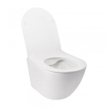 Унітаз підвісний Qtap Jay безобідковий з сідінням Soft-close QT07335176W