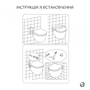 Унитаз подвесной Qtap Robin безободковый с сиденьем Soft-close QT13332141ERW