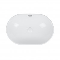 Раковина Qtap Leo 590x400x170 White с донным клапаном QT11114028W