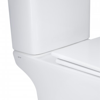 Унитаз-компакт Qtap Presto Quadro безободковый с сиденьем Soft-close QT24221215AW