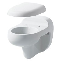 Унитаз подвесной детский Laufen Flora Kids с крышкой бело-красной, белый (H8200310000001/H8910310620001)