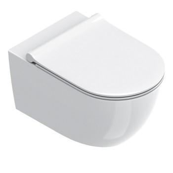 Підвісний унітаз з кришкою Catalano Sfera 55х35, Bianco Satinato (0511550021/0551200021)