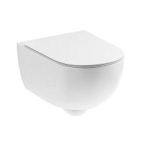 Унитаз подвесной Nic Design Pin 55х37 см с крышкой, белый матовый (003709003/005712003)