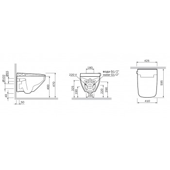 Am Pm Inspire V2.0 C50A1700SC Унитаз подвесной FlashClean