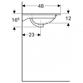 Geberit Acanto 500.641.01.2 Раковина 75 см.