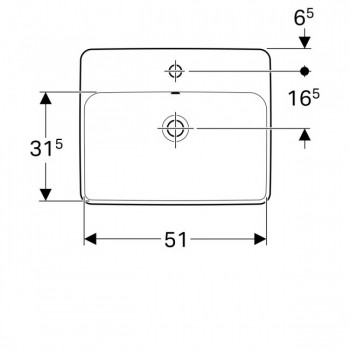 Geberit Variform 500.741.01.2 Раковина 55 см.