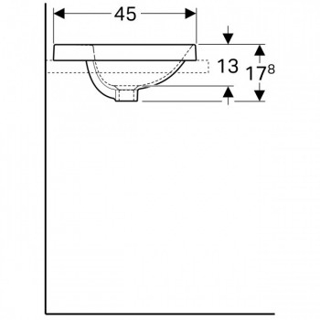 Geberit Variform 500.741.01.2 Раковина 55 см.