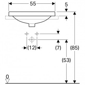 Geberit Variform 500.741.01.2 Раковина 55 см.