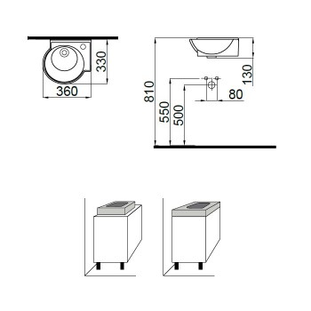 Idevit Myra 0201-0365 Раковина 36 см.