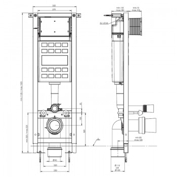 Инсталляция + унитаз Roca Eko Frame A34H139000+A89P10T010