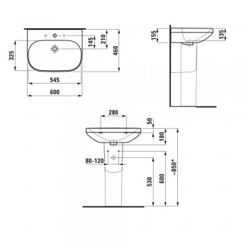 Раковина Laufen Lua H8110830001041 60 см.