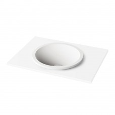 Умивальник врізний PAA Round In, литий камінь, D=44, Glossy Alpine White (IROIN_00)