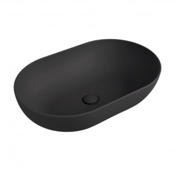 Умивальник на стільницю Flaminia APP 62 x 40 xh 16 cm, без переливу, Carbone matt (AP62ACAR)