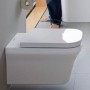 Унітаз підвісний Duravit P3 Comforts Rimless з кришкою, білий (2561090000/0020390000)