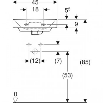 Geberit Smyle 500.222.01.1 Раковина (45 см.)