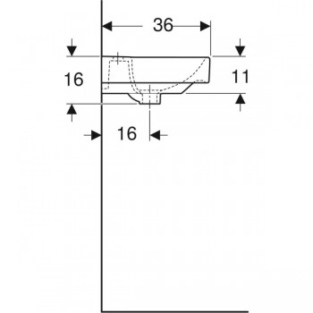 Geberit Smyle 500.222.01.1 Раковина (45 см.)