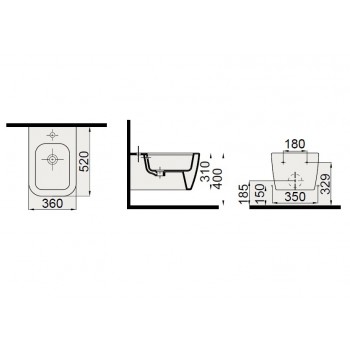 Idevit Halley 3206-2605 Биде подвесное