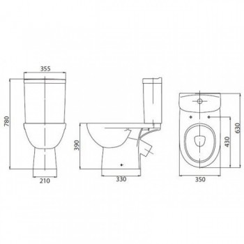 Kolo Freja L79046000 Унітаз компакт + кришка дюропласт soft-close