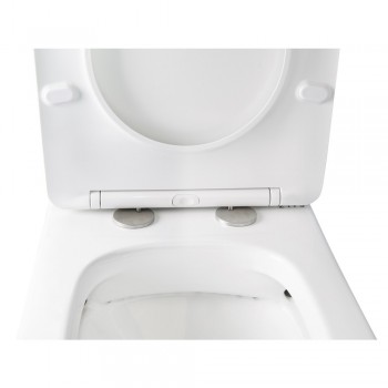 Унітаз-компакт Qtap Stork/Swan безобідковий з сідінням Soft-close QT15222179W