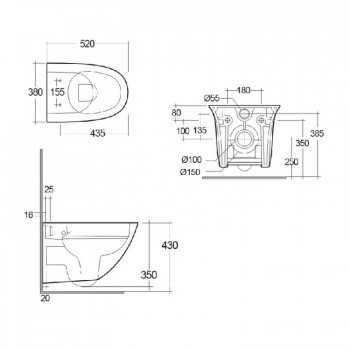 Rak Ceramics Sensation SENWC1446AWHA Унитаз подвесной