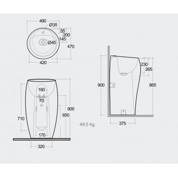 Раковина Rak Ceramics Cloud CLOFS5001504A 495 мм.