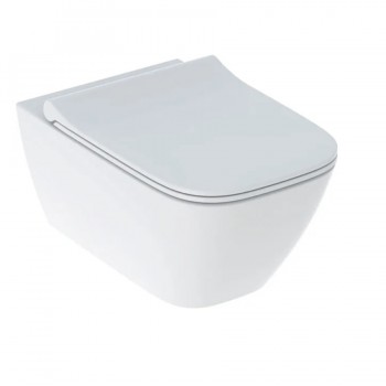 Унітаз підвісний Geberit Smyle Square 500.685.01.1 Rimfree, з сидінням із кришкою