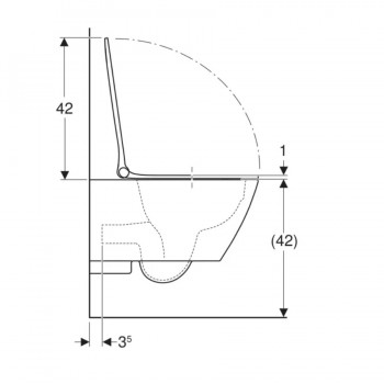 Унітаз підвісний Geberit Smyle Square 500.685.01.1 Rimfree, з сидінням із кришкою