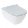 Унітаз підвісний Geberit Smyle Square 500.685.01.1 Rimfree, з сидінням із кришкою