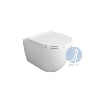 Унитаз подвесной Simas Vignoni VI28/F85/VI006XS XS Rimless с крышкой soft-close Glossy White
