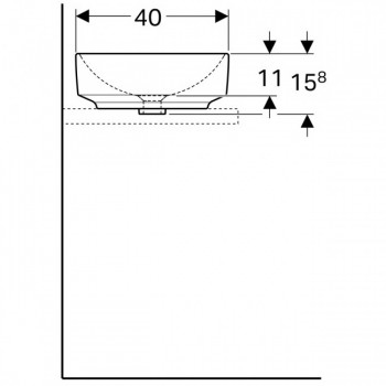 Geberit Variform 500.774.01.2 Раковина 55 см.
