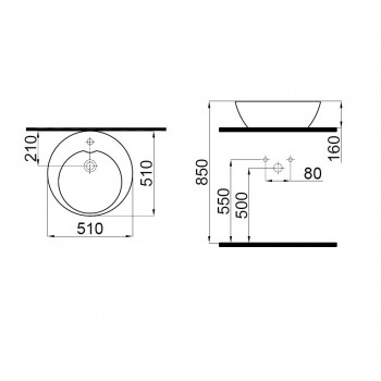 Idevit Alfa 3101-0525 Раковина 51 см.