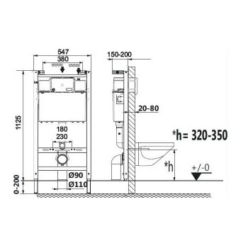 Инсталляция + унитаз Roca Alegra A34H139000+A89P11001B