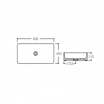 Раковина-чаша Qtap Tern 600x400x110 White QT171180841W
