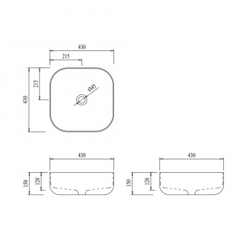 Раковина-чаша Qtap Kolibri 430х430х150 White QT1011K396WN
