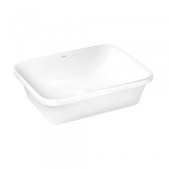 Комплект Qtap Scorpio: Раковина врізна прамокутна 500х380х145 мм White + Донний клапан PU02