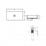 Комплект Qtap Tern: Раковина накладная прямоугольная 600x405x110 мм WHITE + Донный клапан PU02