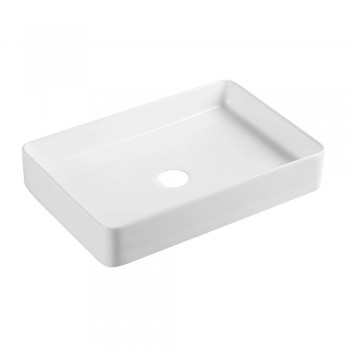 Комплект Qtap Tern: Раковина накладная прямоугольная 600x405x110 мм WHITE + Донный клапан PU02